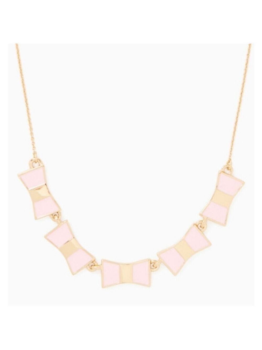 Kate Spade Bow Shoppe Row Necklace Light Pink